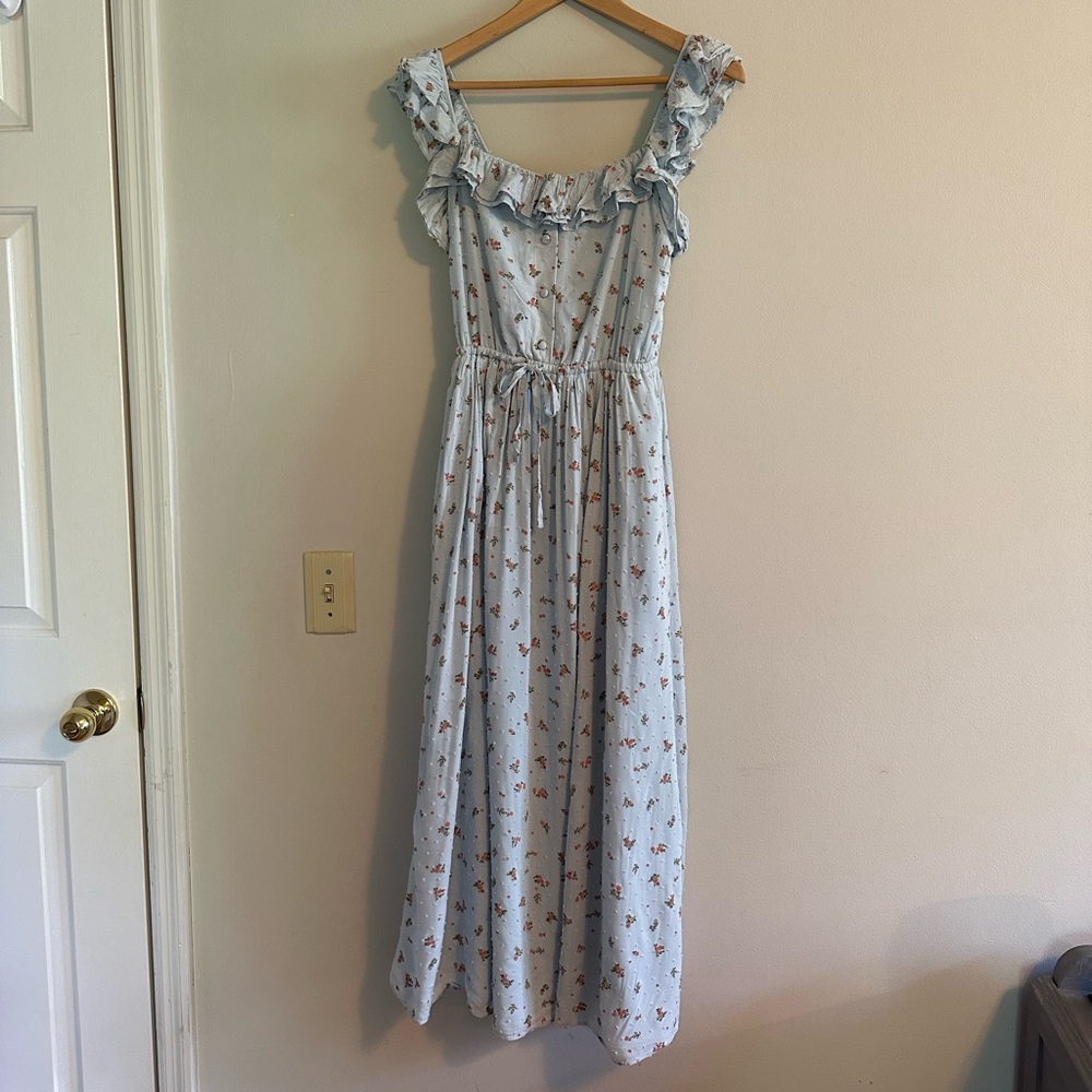 Gal Meets Glam Patricia Dress Light Blue floral